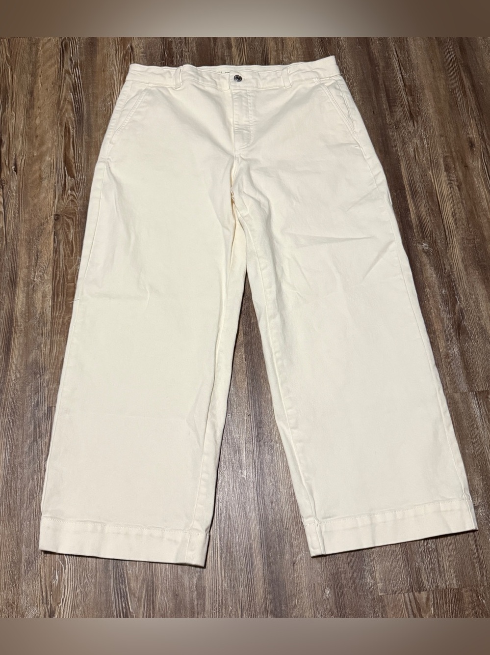 Everlane Wide Leg High Rise Jeans Women's 16R White Baggy Fit Denim